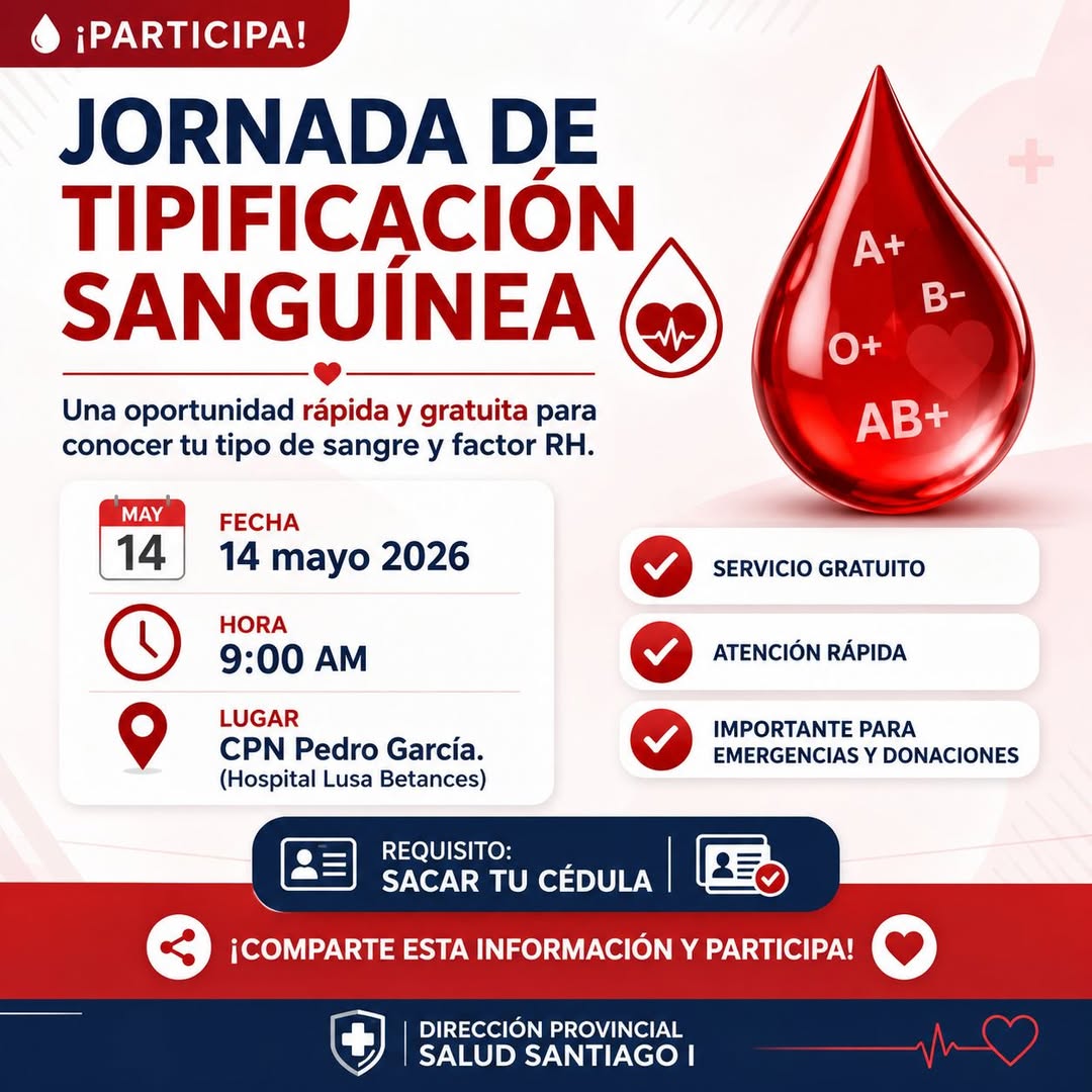 ¡Conoce tu tipo de sangre y factor RH!