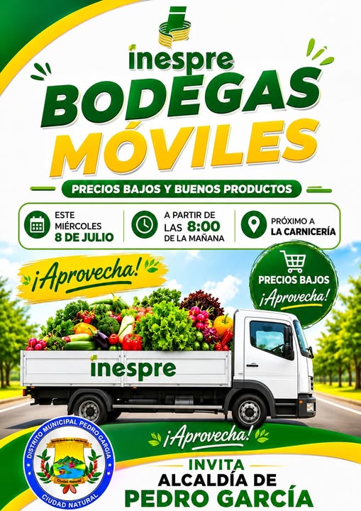 La Alcaldía de Pedro García invita a aprovechar productos a precios bajos